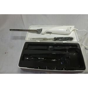 Hamilton Beach Electric Knife w/ Storage Case & Bread Guide & Carving Fork 74375